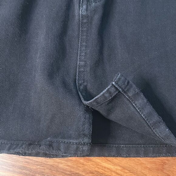 Billabong black magic Jean skirt cotton mini skirt front slit grunge whimsygoth - Picture 2 of 7